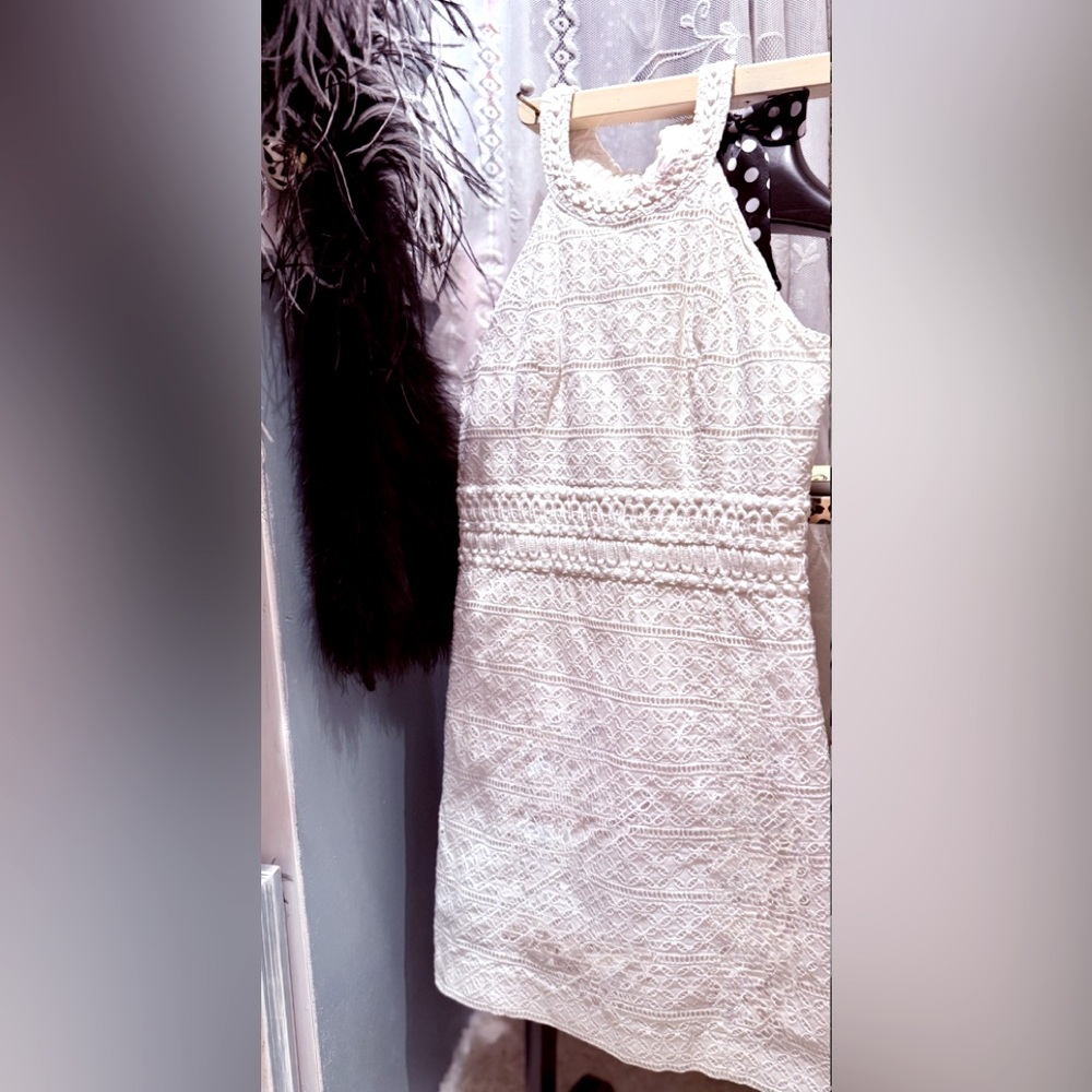 Lilly Pulitzer White Floral Lace Dress